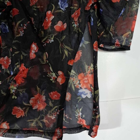 Blouse Women's Floral Multi-Color M2 By Mocha Apparel Size‎ Large - Picture 7 of 13